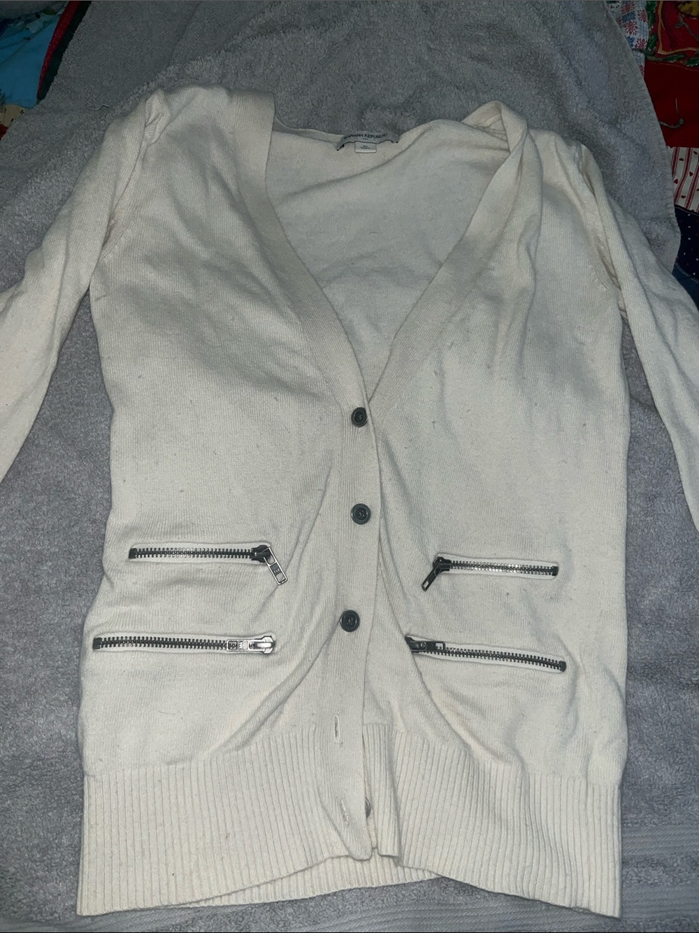 Women’s Banana Republic XS white cardigan